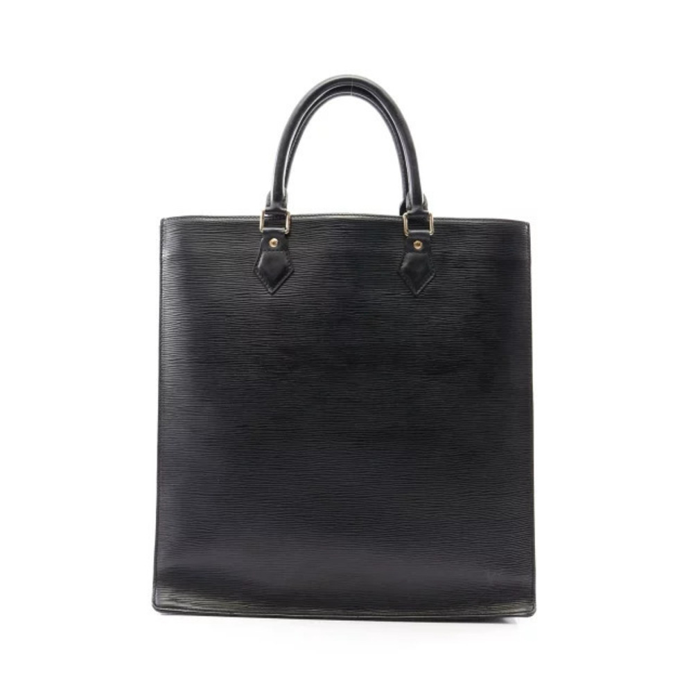 Louis Vuitton Sac Plat Epi Noir Black Tote Bag Leather Black